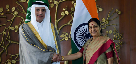 External Affairs Minister meets Adel Al-Jubeir, Foreign Minister of Saudi Arabia ​in New Delhi 