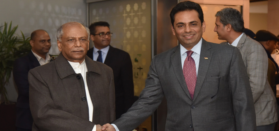 Dinesh Gunawardena, Minister of Foreign Relations of Sri Lanka arrives in New Delhi 
