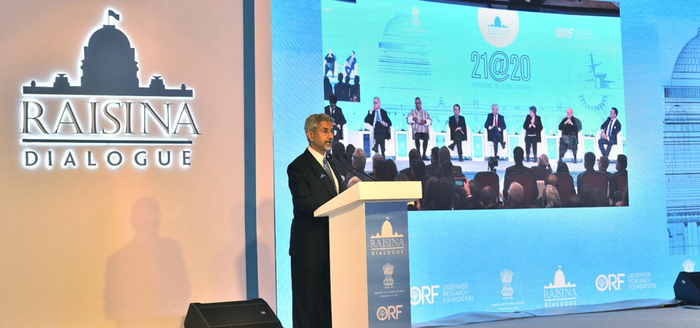 External Affairs Minister delivers his Vote of Thanks at the Raisina Dialogue 2020 in New Delhi 
