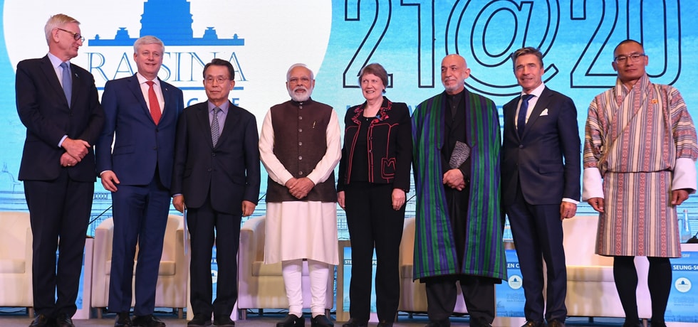 Prime Minister attends the inaugural ceremony of Raisina Dialogue 2020 in New Delhi 