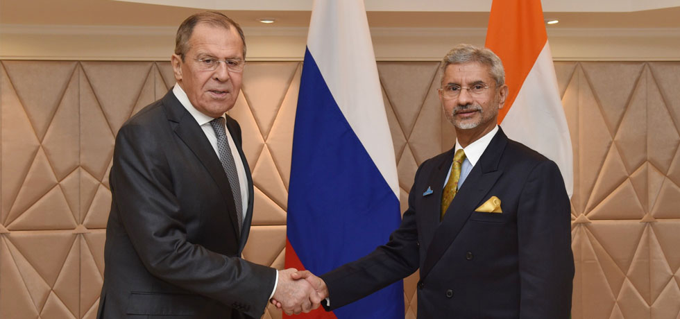 External Affairs Minister meets Sergey Lavrov, Minister of Foreign Affairs of Russia during Raisina Dialogue 2020