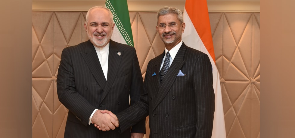 External Affairs Minister meets Dr. Mohammad Javad Zarif, Minister of Foreign Affairs of Iran during Raisina Dialogue 2020 