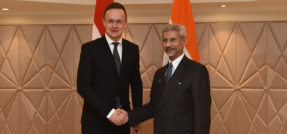 External Affairs Minister meets Peter Szijjarto, Minister of Foreign Affairs of Hungary during Raisina Dialogue 2020 