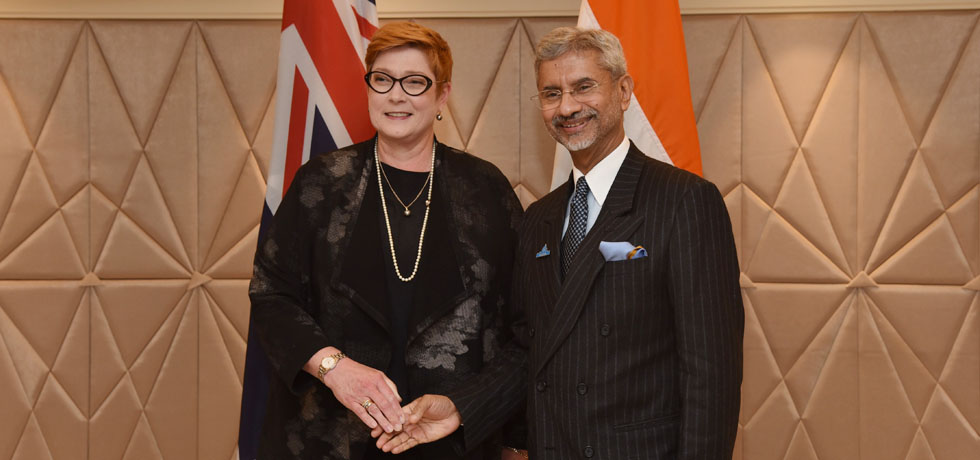 External Affairs Minister meets Marise Payne, Foreign Minister of Australia during Raisina Dialogue 2020