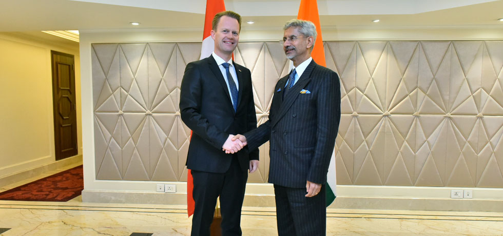 External Affairs Minister meets Jeppe S Kofod, Minister of Foreign Affairs of Denmark during Raisina Dialogue 2020 