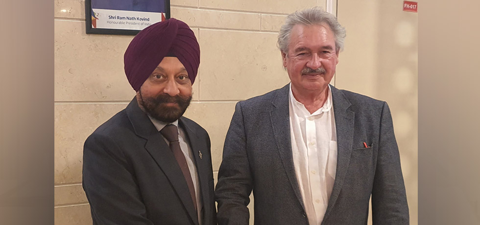 Jean Asselborn, Minister of Foreign and European Affairs of Luxembourg arrives in New Delhi