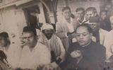 Kalaram Mandir Satyagraha at Nashik that ran from 1930 to 1935. From left are Kramer Dadasaheb Gaikwad, Mr. Apprasaheb Gaikwad, and Dr. Ambedkar with other prominent social workers