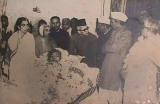 Dr. Ambedkar passed away in his sleep on December 6, 1956 at his residence at Delhi. Behind Mrs. Savita Ambedkar are M/s. Shankarao, Narayan Rao Kajolkar, U.N. Dhebar- the then president of Indian National Congress