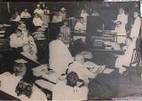 Dr. Ambedkar discussing regarding Hindu Code Bill at New Delhi during 1955. Seen behind him is Mr. Sohan Lal Shashtri