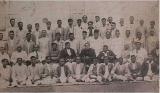 Dr. Ambedkar with prominent social workers of the Independent Labour Party at Bombay in 1936. Seen in the second row (seated) are Mr. R. R. B0le, Advocate Gadkari. Dr. Ambedkar, Nanasaheb Tipnis of Mahad. Behind them are Mr. Ganpat Mahadev Jadhav (in cap) and on his left is Mr. Ramakrishna Bhatankar, the then MLA of Bombay Legislative Assembly