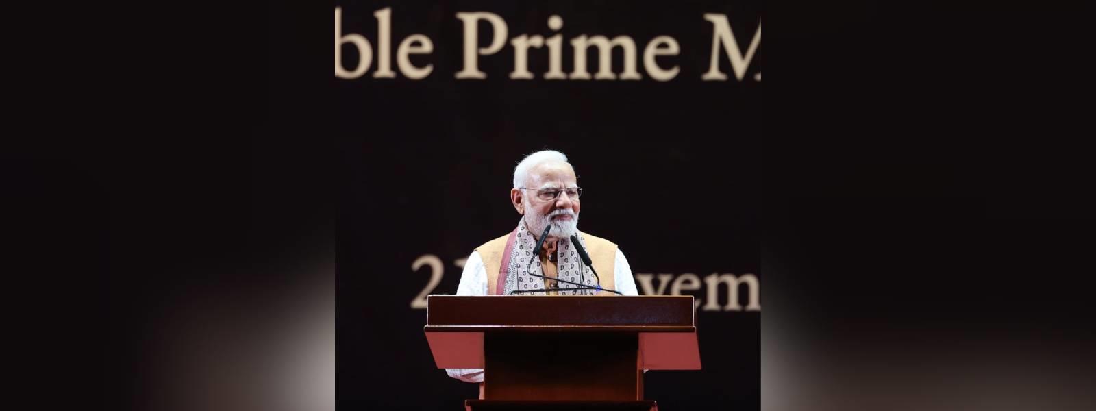 Prime Minister Shri Narendra Modi addressed the Indian community & friends from Guyana at the National Cultural Centre in Georgetown