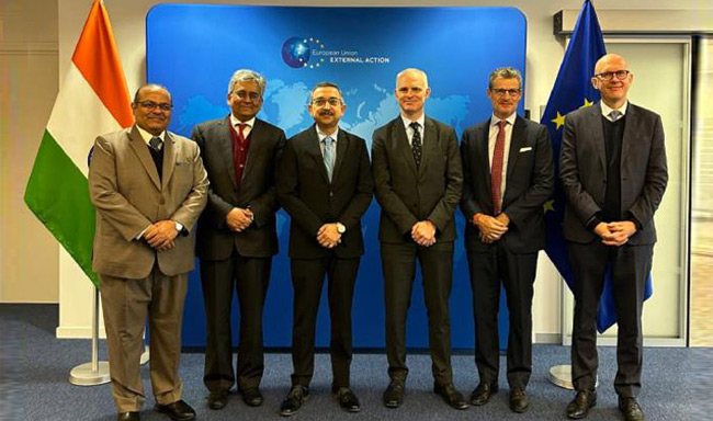 5th India-EU Strategic Partnership Review Meeting held in Brussels, co-chaired by Secretary (West), Shri Tanmaya Lal and H.E. Mr. Simon Mordue, Deputy Secretary General of the European External Action Service (EEAS)