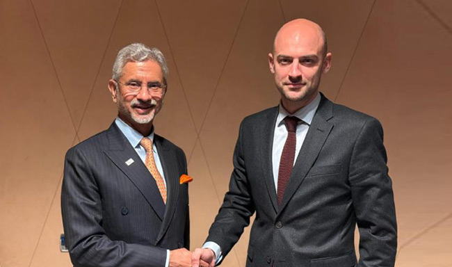 External Affairs Minister Dr. S. Jaishankar met H.E. Mr. Jean-Noel Barrot, Minister for Europe and Foreign Affairs of France on the sidelines of Rome Mediterranean Dialogue 2024