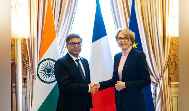 Foreign Secretary Shri Vikram Misri & Secretary General of the Ministry for Europe & Foreign Affairs of France, H.E. Ms. Anne-Marie Descotes co-chaired the India-France Foreign Office Consultations in Paris