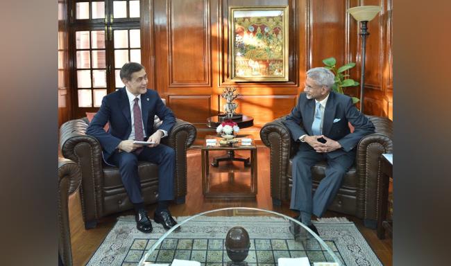 External Affairs Minister Dr. S. Jaishankar met Secretary General of the Shanghai Cooperation Organization, H.E. Mr. Nurlan Yermekbayev in New Delhi