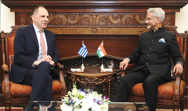 External Affairs Minister Dr. S. Jaishankar met H.E. Mr. George Gerapetritis, Minister of Foreign Affairs of the Hellenic Republic (Greece) in New Delhi