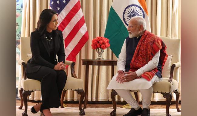 The U.S. Director of National Intelligence, H.E. Ms. Tulsi Gabbard called on Prime Minister, Shri Narendra Modi in Washington D.C.